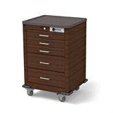 Woodgrain Med Jr Steel Cart Walnut Woodgrain ,1 Each - Axiom Medical Supplies