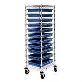 11-Container Divider Box Cart 11-Container Bin Cart • Frame: 21"W x 24"D x 74"H • Boxes: 17.5"W x 22.5"D x 3"H ,1 Each - Axiom Medical Supplies