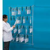 Hanging  Bags Wall Rack for  Bags • 36"W x 7.5"D x 57.5"H ,1 Each - Axiom Medical Supplies