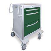 3-Drawer Med Jr Aluminum Carts 3-Drawer with Key Lock • 36"H ,1 Each - Axiom Medical Supplies