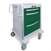 3-Drawer Med Jr Aluminum Carts 3-Drawer with Push-Button Lock • 36"H ,1 Each - Axiom Medical Supplies