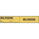 Milrinone IV Tubing Medication Label Milrinone ,500 / roll - Axiom Medical Supplies