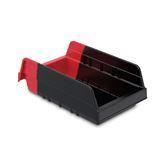 Indicator Bins Indicator Bin 11-5/8 x 6-3/4 x 4 Black/Red ,12 / pk - Axiom Medical Supplies
