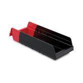 Indicator Bins Indicator Bin 17-7/8 x 6-5/8 x 4 Black/Red ,12 / pk - Axiom Medical Supplies