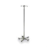 Stainless Steel Foot Control IV Pole Stainless Steel Foot Control IV Pole • 4-Hook Top ,1 Each - Axiom Medical Supplies