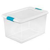 Clear Latchable Boxes 23.75"L x 16"W x 13.5"H • 64qt/61l ,2 / pk - Axiom Medical Supplies