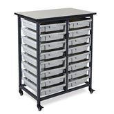 Mobile Bin System 16 Small Bins ,1 Each - Axiom Medical Supplies