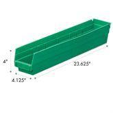 4 Inch High Shelf Bins 4.125"W x 23.625"D ,1 Each - Axiom Medical Supplies