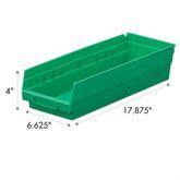 4 Inch High Shelf Bins 6.625"W x 17.875"D ,1 Each - Axiom Medical Supplies