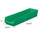 4 Inch High Shelf Bins 6.625"W x 23.625"D ,1 Each - Axiom Medical Supplies