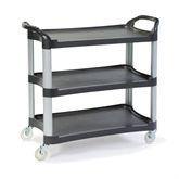 Dual Handle Utility Carts Charcoal • 20"W x 42"L x 37.5"H ,1 Each - Axiom Medical Supplies