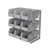 Benchtop Bin System 9-Bin Rack • 18"W x 12"D x 19"H ,1 Each - Axiom Medical Supplies