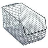 Wire Mesh Hang and Stack Bins 5.5"W x 14.75"D x 5"H ,1 Each - Axiom Medical Supplies