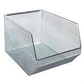 Wire Mesh Hang and Stack Bins 8.25"W x 18"D x 9"H ,1 Each - Axiom Medical Supplies