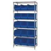 Wire Shelving Complete Organizer Bin Bundle 18"D Includes 15 Bins • 18"L x 11"W x 10"H ,1 Each - Axiom Medical Supplies