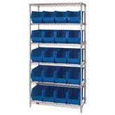 Wire Shelving Complete Organizer Bin Bundle 18"D Includes 20 Bins • 18"L x 8.25"W x 9"H ,1 Each - Axiom Medical Supplies