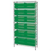 Wire Shelving Complete Organizer Bin Bundle 12"D Includes 24 Bins • 10.875L x 16.5"W x 5"H ,1 Each - Axiom Medical Supplies