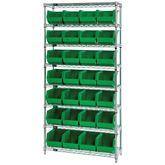 Wire Shelving Complete Organizer Bin Bundle 12"D Includes 28 Bins • 10.75L x 8.25"W x 7"H ,1 Each - Axiom Medical Supplies