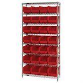 Wire Shelving Complete Organizer Bin Bundle 14"D Includes 28 Bins • 14.75"L x 8.25"W x 7"H ,1 Each - Axiom Medical Supplies