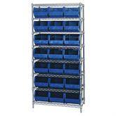 Wire Shelving Complete Organizer Bin Bundle 18"D Includes 21 Bins • 16"L x 11"W x 8"H ,1 Each - Axiom Medical Supplies