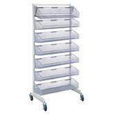 Mobile Wall Storage System with Baskets With 7- 11.875"D Baskets ,1 Each - Axiom Medical Supplies