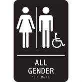 Gender Neutral Restroom Signage All Gender H • 9" x 6" ,1 Each - Axiom Medical Supplies