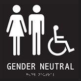 Gender Neutral Restroom Signage Gender Neutral • 8" x 8" ,1 Each - Axiom Medical Supplies