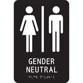 Gender Neutral Restroom Signage Gender Neutral • 9" x 6" ,1 Each - Axiom Medical Supplies