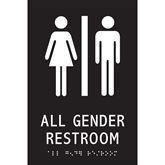 Gender Neutral Restroom Signage All Gender • 9" x 6" ,1 Each - Axiom Medical Supplies