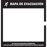 Evacuation Map Holders Holds 8.5" x 11" Insert • Spanish ,1 Each - Axiom Medical Supplies
