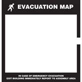 Evacuation Map Holders Holds 8.5" x 11" Insert • Glow ,1 Each - Axiom Medical Supplies