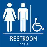 Restroom Signage 8" x 8" ,1 Each - Axiom Medical Supplies