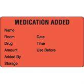 Pharmacy Medication Labels - Medication Added MEDICATION ADDED • Black type on red label ,1000 / roll - Axiom Medical Supplies