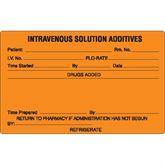 Pharmacy Medication Labels - Medication Added INTRAVENOUS SOLUTION ADDITIVES /REFRIGERATE • Black type on orange label ,1000 / pk - Axiom Medical Supplies