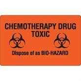 Pharmacy Medication Labels - Chemotherapy Warning CHEMOTHERAPY DRUG TOXIC ,1000 / roll - Axiom Medical Supplies