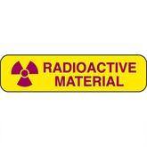 Radioactive Warning Labels Radioactive Material • 1.25"W x 0.3125"H each ,500 / roll - Axiom Medical Supplies