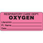 Respiratory Therapy Labels Oxygen Therapy • 2.25"W x 1"H each ,250 / roll - Axiom Medical Supplies