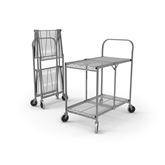 Collapsible Wire Utility Cart Two-Shelf 20.7" Between Shelves ,1 Each - Axiom Medical Supplies