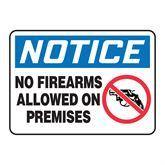 Plastic Concealed Weapons Signs 10"W x 7"H • Plastic ,1 Each - Axiom Medical Supplies