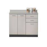 Multi-door Floor Cabinet 42"L x 18"D x 35"H • 3 Doors and 2 Drawers ,1 Each - Axiom Medical Supplies