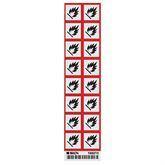 Vinyl GHS FLAMMABLE Labels 1" • Vinyl ,16 / pk - Axiom Medical Supplies