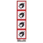 Vinyl GHS FLAMMABLE Labels 2" • Vinyl ,4 / pk - Axiom Medical Supplies