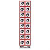 Vinyl GHS FLAMMABLE Labels 1" • Paper ,16 / pk - Axiom Medical Supplies