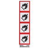 Vinyl GHS FLAMMABLE Labels 2" • Paper ,4 / pk - Axiom Medical Supplies