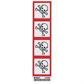 Vinyl GHS SEVERE TOXIC Labels 2" • Paper ,4 / pk - Axiom Medical Supplies