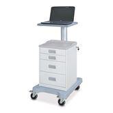 QT Mobile Procedure Carts 35" • 4 Drawer • Height-Adjustable Surface • 20"W x 21"D x 34.5" - 46.5"H ,1 Each - Axiom Medical Supplies