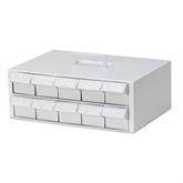 Medication Cassette Cart 2-Tier Cassette with 3" Bins • 16.5"W x 13.5"D x 6"H ,1 Each - Axiom Medical Supplies