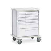 Multi-Drawer Procedure Carts 6 Drawer • 29.5"W x 21"D x 39.25"H • White ,1 Each - Axiom Medical Supplies