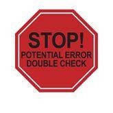 High Alert Labels "STOP! POTENTIAL ERROR" ,10 / roll - Axiom Medical Supplies