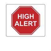 High Alert Labels "HIGH ALERT" Label • 3.625"W x 3"H ,Pack oF 25 - Axiom Medical Supplies